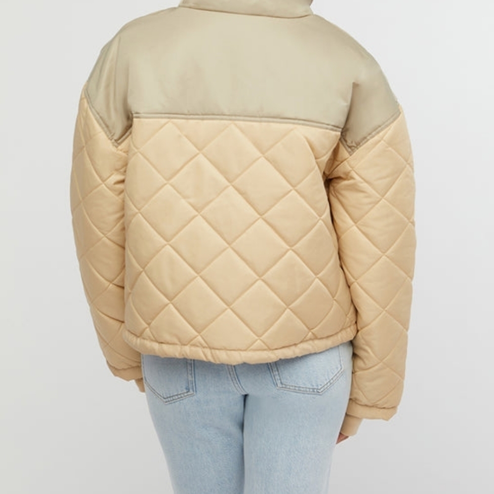 Tan and Gray Quilted Jacket From WeWoreWhat - Picture 3 of 7